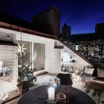 El encanto de la navidad en la terraza.