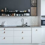 Azulejo biselado para una cocina nórdica.