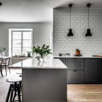Azulejo biselado para una cocina nórdica
