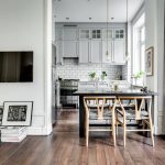Decoración nórdica de una cocina Chic.