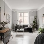 40m2 Minipiso escandinavo de grises.